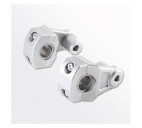 Riser Guidon Colliers De Serrage Pour Guidon De Moto 22 Mm Et 28 Mm Pour Guidons De 5.5 Cm De Hauteur Pivotants De 5.1 Cm Ascenseur GuidonMoto(Silver 2PCS)