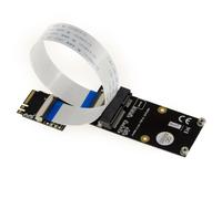 KALEA-INFORMATIQUE Riser Mini PCIe vers M.2 E/A Key WiFi Bluetooth | Rallonge Mini PCIe vers M.2 E/A Key avec nappes 10/20/30 cm pour cartes Wi-Fi et Bluetooth.