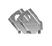Risere Guidon Moto Élévateur Guidon Moto, 22mm 28mm, Pince rehaussement pour Motocross, Accessoires Moto Pit Bike Rehausse Guidon Moto(22mm Silver)