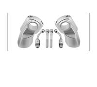 Risere Guidon Moto Élévateur Guidon pour Triumph pour Rocket 3R pour 3GT 2019-2024 Support De Guidon Moto Pince Levage 22MM Reculer 32MM(Argent)