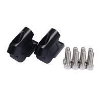 Risers guidon Compatible Avec Yamaha Pour YBR125 Pour YBR250 Pour YS125 Pour YS150 Pour YS250 Support De Rehaussement De Guidon De Moto Pour Ajusteur De Pince Montage De Barre(Black)