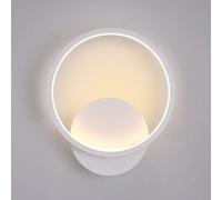 Riserva Applique Mural Interieur, 12W Lampe Murale Moderne Ronde, Blanc Chaud 3000K pour Salon Chambre Escalier Couloir