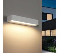 Riserva Applique Murale Exterieur LED 16W, Etanche IP65 Luminaire Mural Exterieur Moderne, 3000K Blanc Chaud Applique Murale Blanche Exterieur 30CM