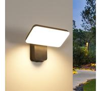 Riserva Applique Murale Extérieur Noir 16W, IP65 350° Pivoter, 3000K | Lampe Murale Exterieur LED Moderne Aluminium pour Cour, Jardin, Terrasse, Villa, Véranda