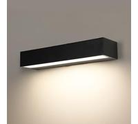 Riserva Applique Murale Exterieur Noir, 16W Lampe Murale Exterieur Moderne Rectangulaire, 4500K Lumière Neutre, Lampe Murale LED Metal pour Terrasse, Entrée, Jardin, Garage