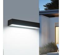 Riserva Applique Murale Exterieur Noir LED, 16W Lampe Murale Exterieur Moderne, 6500K Blanc Froid, IP65 Éclairage Murale Rectangulaire pour Cour, Jardin, Garage, Balcon, Véranda