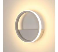 Riserva Applique murale intérieure LED, 12 W ronde, lampe murale blanche moderne, créative, lumière murale LED pour salon, chambre, salle à manger, couloir escalier, blanc chaud 3000 K, Ø20 cm