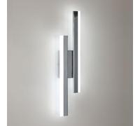 Riserva Applique Murale Intérieure LED, 16W Lampe Murale Moderne à LED, 6500K Lumière Blanche Froide, Luminaire Mural Parallèle pour Chambre, Salon, Couloir, Escalier, Chrome