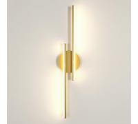 Riserva Applique Murale Intérieure LED, 24W Lampe Murale Moderne, 4500K Blanc Neutre, Linéaire Luminaire Mural Or pour Chambre à Coucher, Salon, Couloir, Escalier, 60cm
