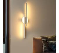 Riserva Applique Murale Intérieure LED, 24W Lampe Murale Moderne, Luminaire Barre Mural en Aluminium, pour Chambre, Salon, Couloir, Escaliers, Salle, Lumière Chaude 3000K, Blanc