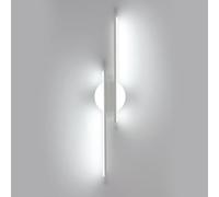 Riserva Applique Murale Intérieure LED, 24W Longue Lampe Murale Moderne Blanc, 6500K Lumière Blanche Froide, Luminaire Mural Chambre en Aluminium pour Escalier, Couloir, Salle, Bureau