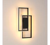 Riserva Applique Murale Intérieure LED, 28W Lampe Murale Moderne Noir, 3000K Blanc Chaud, Luminaire Mural Créatif Design en Aluminium pour Chambre, Salon, Escalier, Couloir, Hôtel