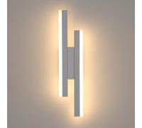 Riserva Applique Murale Intérieure LED Moderne, 16W 1800LM Lampe Murale 3000K Blanc Chaud, Acrylique et Métal Luminaire Mural Interieur pour Salon, Chambre, Escalier, Couloir (Blanc)