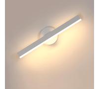 Riserva Applique Murale LED, 12W Lampe Murale en 300° Rotatif, Lampadaire mural 3000K Lumière Chaude, Moderne Applique Murale Interieur Blanc pour Salon, Chambre, Couloir, Escalier, 38CM