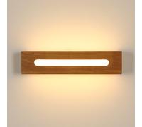 Riserva Applique Murale LED Intérieure, 18W Lampe Murale Moderne Bois, Applique Murale Retro pour Chambre, Salon, Couloir, Escalier, Café, 3000K Blanc Chaud