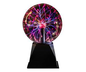 Riserva Boule de Plasma Magique 6 Pouces, Lumière de Boule de Plasma Sensible au Son et au Toucher, Flash Lampe à Plasma Sphère, pour Décorations Chambre, Fête de Famille, Veilleuse Rouge