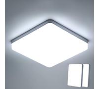 Riserva Lampe de Plafond LED, 36W Plafonnier Moderne Minimaliste, 2 Pièces Luminaire Plafonnier Blanc pour Salle de Bain, Couloir, Balcon, Cuisine, Salon, 6500K Blanc Froid