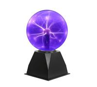 Riserva Lumière de Boule de Plasma 6 Pouces, Boule Magique Touch Voix & Sensible, Lumière Décorative Violet pour Fêtes, Décorations, Outil Éducatif, Chambre à Coucher