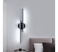 Riserva Luminaire Mural Intérieure LED 24W, Noir 6500K Blanche Froide, 60cm | Long Parallèle Applique Murale pour Salon, Couloir, Chambre, Hôtel, Café