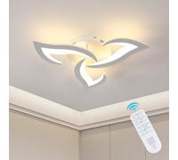 Riserva Plafonnier Dimmable avec Télécommande, 35W Lampe de Plafond LED Moderne, 3000K-6500K, Créatif Pétales Design Luminaire Plafonnier Acrylique pour Salon, Chambre, Salle à Manger