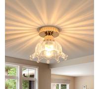 Riserva Plafonnier Doré, Lampe de Plafond Moderne en Métal E27, Suspension pour Chambre à Coucher, Salon, Couloir, Salle à Manger, Hôtel