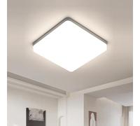 Riserva Plafonnier LED carré, 36 W, moderne, 4500 K, blanc naturel, 23 cm, IP44, utilisable dans la salle de bain, le salon, la cuisine, la chambre à coucher, le couloir, le balcon, le garage
