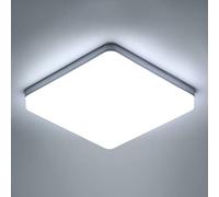 Riserva Plafonnier LED Carré 36W, Lampe de Plafond 4050LM, IP44 6500K, Luminaire Plafonnier Applicable à Salle De Bain, Salon, Cuisine, Chambre, Couloir, Balcon, Garage, 23 CM