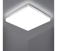 Riserva Plafonnier LED Carré 48W, Lampe de Plafond LED 5400LM, IP44 6500K Plafonnier LED, Luminaire Plafonnier Applicable à Salle De Bain, Salon, Cuisine, Chambre, Couloir, Balcon, Garage, 30 CM