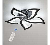 Riserva Plafonnier LED Dimmable, 40W 3000K-6500K Lampe de Plafond avec Télécommande, Créatif Pétales Design Luminaire Plafonnier Moderne pour Salon, Chambre, Salle à Manger, Φ60cm