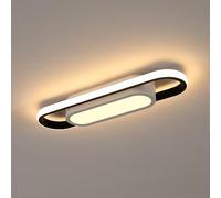 Riserva Plafonnier LED Moderne, 30W 3000LM 3000K Plafonnier Rectangulaire Lumière Blanche Chaude, Lampe de Plafond en Acrylique pour Salon, Chambre, Cuisine, Couloir, Studio