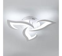 Riserva Plafonnier LED Moderne, 36W Créatif Pétales Design Lampe de Plafond Blanc, Lumière Blanche Froide 6500K Plafonnier LED Aluminium pour Salon, Chambre d'enfant, Chambre à Coucher, Bureau(58cm)