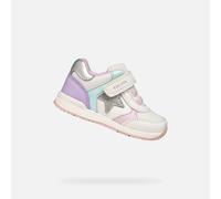 Geox Bébé Fille B Rishon Girl A Basket, Blanc cassé et Lilas, 22 EU
