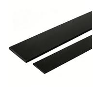 RISHORI 2 pièces Barre Plate en Plastique ABS Noir 500mmx120mm Bande en Plastique Styrène ABS de 2-4mm d'Épaisseur pour Projets DIY et Industrie,500x120x4mm