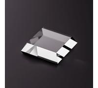 RISHORI Bloc Trapézoïdal Biseauté Présentoir en Acrylique Transparent Crystal Base Risers Clear Solid Cube Cosmétique Parfum Figure Rehaussant Stand,15x15x3