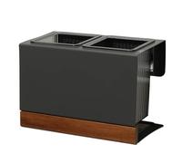 RISHORI Porte-ustensiles à Ventouse, Pot à ustensiles de Cuisine à Double Seau, décoration de la Maison