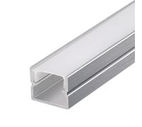 RISHORI Profilé en Aluminium pour LED, 3,3 pi/1 m, diffuseur Laiteux, profilé en Aluminium Profond, Extrusion pour Bande Lumineuse LED linéaire, sans Bordure,12mm*10mm Borderless