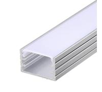 RISHORI Profilé en Aluminium pour LED, 3,3 pi/1 m, diffuseur Laiteux, profilé en Aluminium Profond, Extrusion pour Bande Lumineuse LED linéaire, sans Bordure,15mm*09mm Borderless