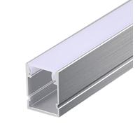 RISHORI Profilé en Aluminium pour LED, 3,3 pi/1 m, diffuseur Laiteux, profilé en Aluminium Profond, Extrusion pour Bande Lumineuse LED linéaire, sans Bordure,10mm*13mm Borderless