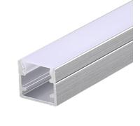 RISHORI Profilé en U en Aluminium sans Bordure et diffuseur pour Bande Lumineuse LED, 1 m, éclairage sous Meuble pour Cuisine et escaliers,10mm*10mm Borderless