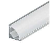 RISHORI Profilé LED en V de 1 m avec diffuseur en Aluminium Blanc Laiteux pour Bande Lumineuse LED, éclairage d'angle,8mm*8mm Silver Slot