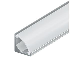 RISHORI Profilé LED en V de 1 m avec diffuseur en Aluminium Blanc Laiteux pour Bande Lumineuse LED, éclairage d'angle,8mm*8mm Silver Slot