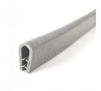 RISHORI Protections De Bord De Portière, Profilé en Caoutchouc avec Armature en Acier, 2 Mètres, pour Un Écart De 0,5 À 33 Mm, Compatible avec Les Panneaux en Bois Et en Fibre De Verre.,9mm*15mm Gray