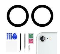 Risidamoy 2 ensembles pour iPhone 8 OEM lentille de caméra arrière de rechange avec adhésif double face pour iPhone 7 Original Back Camera Lens Glass pour iPhone SE 2ème 2020 avec kit de réparation