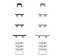 Risidamoy Bouton latéral 2 couleurs pour iPhone X, bouton de volume, bouton d'alimentation, bouton de sourdine de rechange avec crochet et boucle pour iPhone X, bouton amovible, clé de rechange A1865,