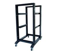 Rising Electronics - Rack ouvert 15U 20U 28U 32U 42U - Cadre ouvert à 4 poteaux - 19 pouces - Serveur de bureau / rack audio (15U, 24" de profondeur)