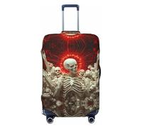Rising Skeletons Housses de protection élastiques pour bagages de voyage Rouge 45,7 à 81,3 cm, noir, L