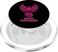 Rising Stronger Phoenix Ruban Rose de Sensibilisation au Cancer du Sein PopSockets PopGrip pour MagSafe