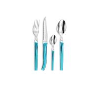 Pradel Essentiel Rising Sun Service 24 couverts Pour 6 personnes, Turquoise | Ménagère 24 couverts, Pour 6 personnes, Acier inoxydable 18/0, Finition Standard, Compatible lave-vaisselle
