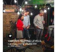 Rising Sun Zenith radiateur 2500 W IP34 télécommande argent