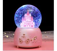 ®RisingFF Boule à neige musicale, boîte à musique, boule de cristal lumineuse, décoration musicale, mélodie, œuvre d'art